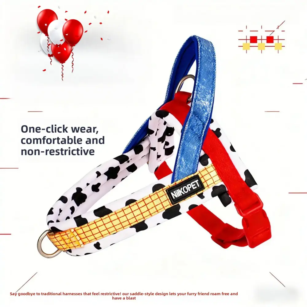 Polyester Saddle-Style Anti-Pull Harness Vest for Small-Medium Dogs - Adjustable, Heavy-Duty Tactical, Stainless Prong Training, No-Pull Leads, Hands-Free, Night Walk Safety, Travel-Friendly for Puppies Bold Aggressive Leather Collar unique personalized
