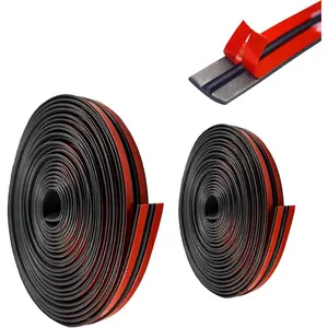 Car Rubber Seal Strip T-Type – Sunroof & Windshield Weather Stripping, Flexible Adhesive Window Seal, Waterproof Dustproof Noise Reducer Universal for Car SUV Truck Van (19.9Ft/(0.55"+0.74") W)