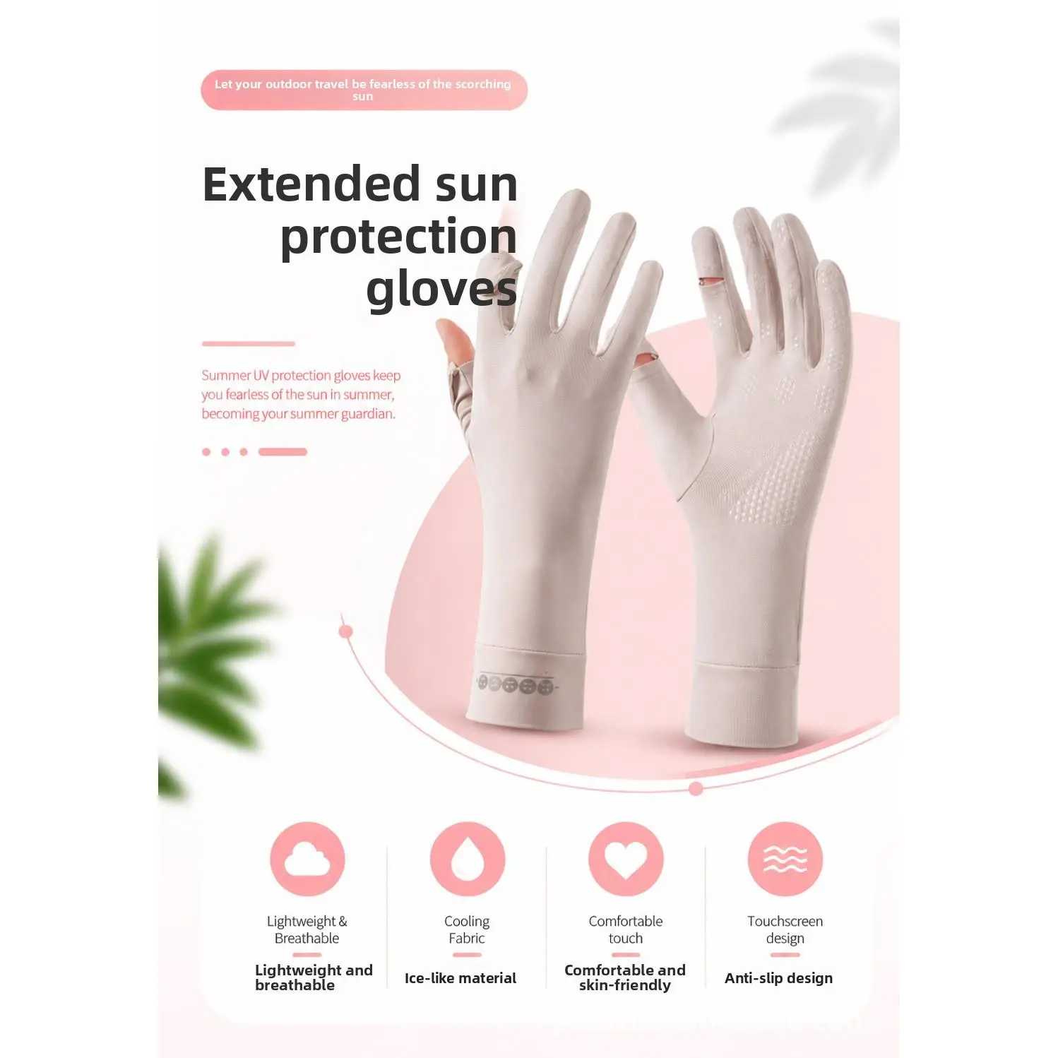 Ice Silk UV Protection Cycling Gloves, Non-Slip Flip-Top Thin Breathable Gloves for Driving & Outdoor Sports