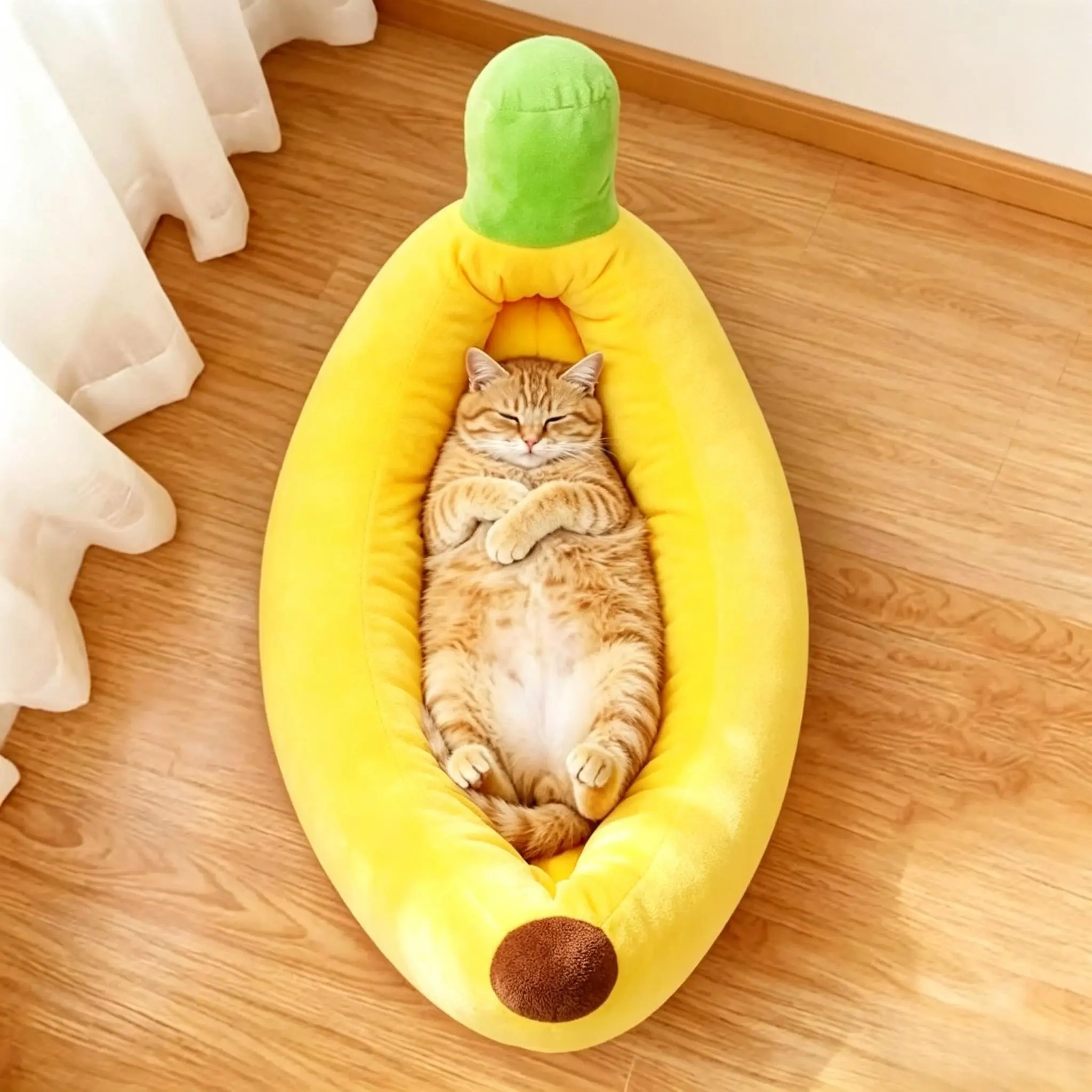 Banana Shape Pet Bed, Detachable and Washable, Suitable for Small and Medium Cats and Dogs, Warm Dog House, Universal Pet Bed, Kitten Bed