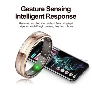 New 6.3mm Thin Smart Ring Health Monitor Smartring Outdoor Waterproof Ring Heart Rate Body Temperature Monitoring Sports rings