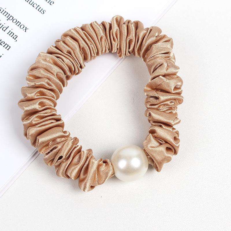 Hair Accessories Scrunchies for Women Variety Pack Hair Ties Scrunchies Hair Elastics Pastel Hair Ties Multicolor Easter Basket Stuffers for Kids,No Damage Hair Ties Scrunchies Pearl Hair Ties Gift for Her