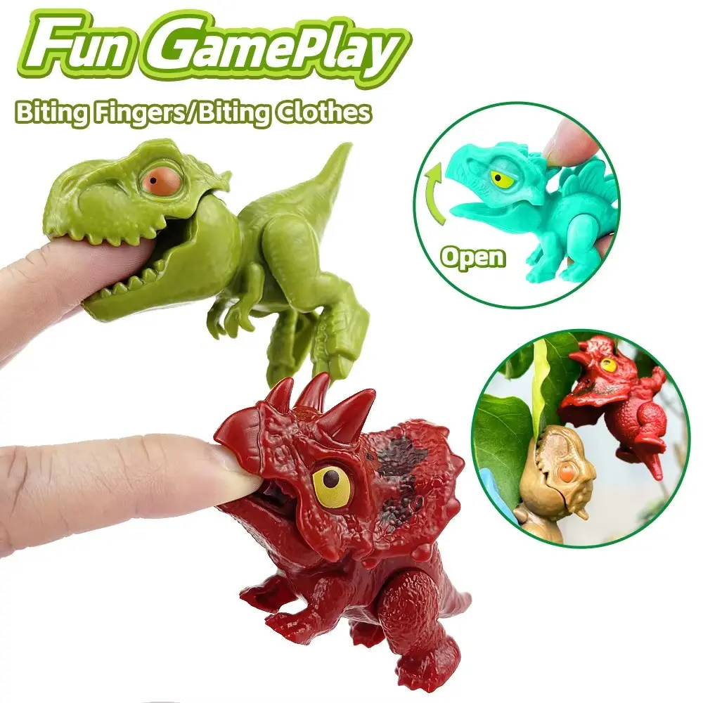 Random Color Finger Dinosaur Toy, Cute Animal Design Stress Relief Toy for Teens and Adults, Perfect Birthday Gift for Young and Old