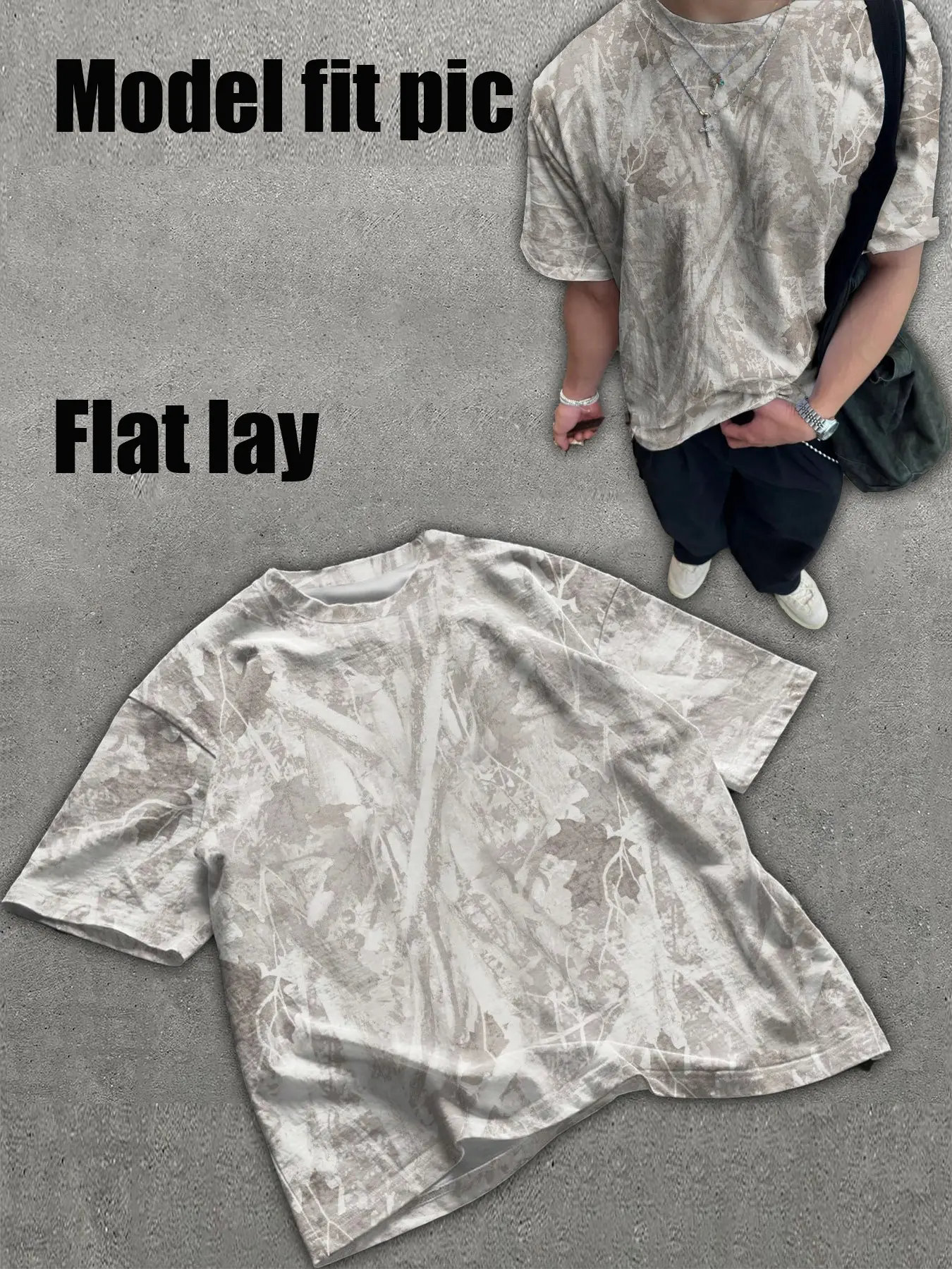 Men's Street Style Camo T-Shirt, Vintage Leaf Print, Loose Fit, Short Sleeve, Soft Breathable Fabric, Casual Summer Wear, Fashion Essential