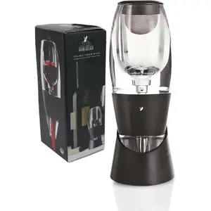 Red  Aerator-  Pourer- Decanter-   Aerator with Stand - Decanter Aerating Spout with Filter for any type of Bottle or Glass- Oxygenator Accessory for