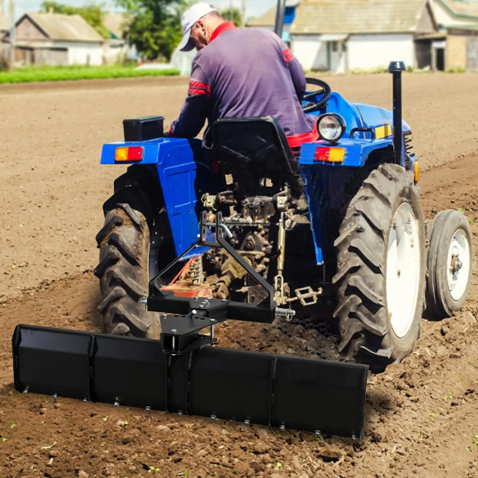 52" Scrape Blade Implement 3-Point Tow Behind Grading Blade Attachment for ATV UTV Lawn Garden Tractors, 2 Inch Receiver, Driveway Grader, Ground Leveler,for Grading Driveways, Arenas, Top Soil, Gravel and More