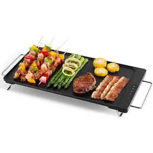 Electric Griddle with Removable Cooking Plate, Large Griddle Pan Electric with Nonstick Coating,  & Even Heating, Dishwasher Safe,  Grill for Bacon, Steak, Pancake, 19" x 11"