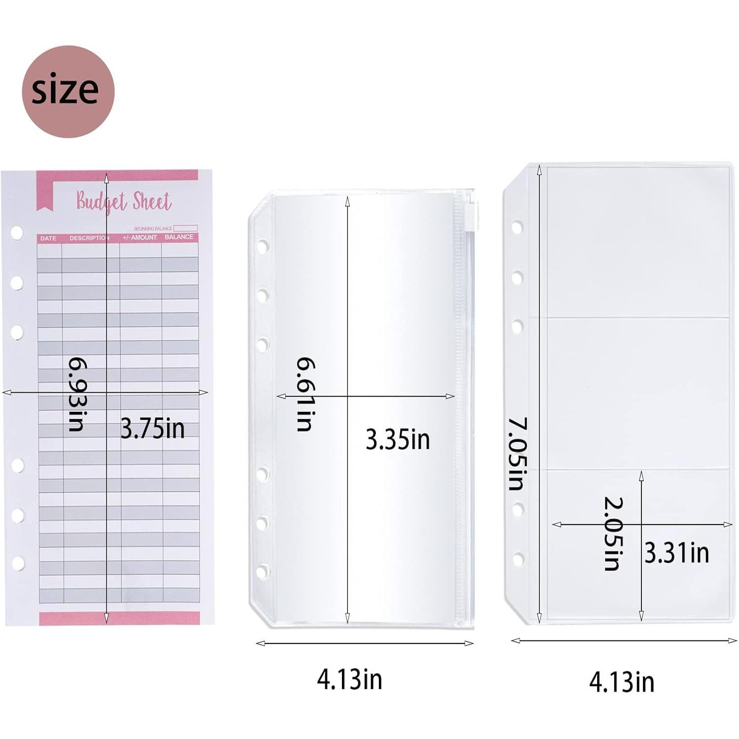 70 count A6 Expense 6-Hole Punched Budget Sheets Include 60 count Expense Budget Sheets 6 count 6 Holes Zipper Envelopes 4 count 6 Ring Notebook Card Binder Pockets 70 count A6 Expense 6-Hole Punched Budget Sheets Include 60 count Expense Budget Sheets 6 count 6 Holes Zipper Envelopes 4 count 6 Ring Notebook Card Binder Pockets