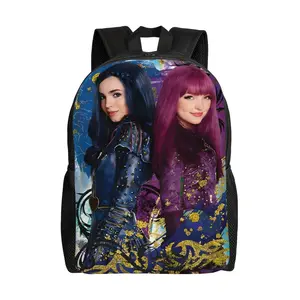 D-Descendants Backpack - Fashionable, Single Layer, Ideal for School And Short Trips, Hand Washable, School Backpack