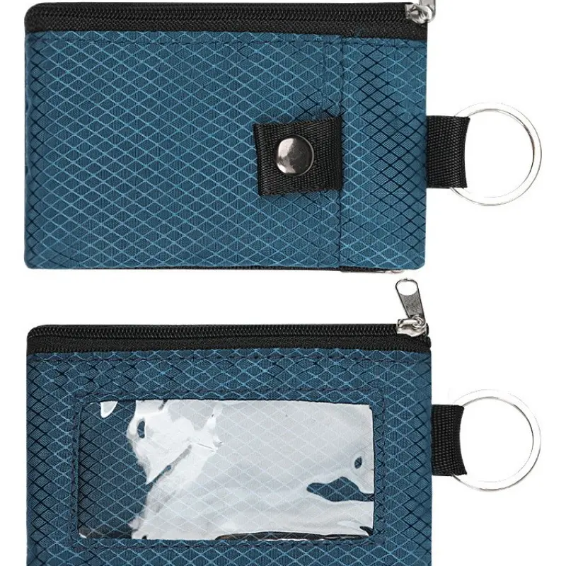 Waterproof Zipper ID Wallet with Lanyard, 1 Count RFID Blocking Women's Small Wallet, Travel & Everyday Use Coin & Card Purse