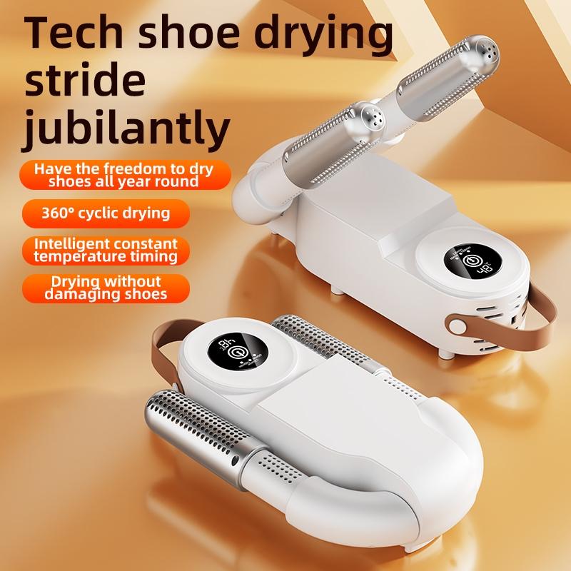 Household Shoe Dryer, Plug and Play Shoe Dryer, Portable Shoe Dryer, Foldable Shoe Drying Machine with Handle & Digital Display for Home, Office, Travel