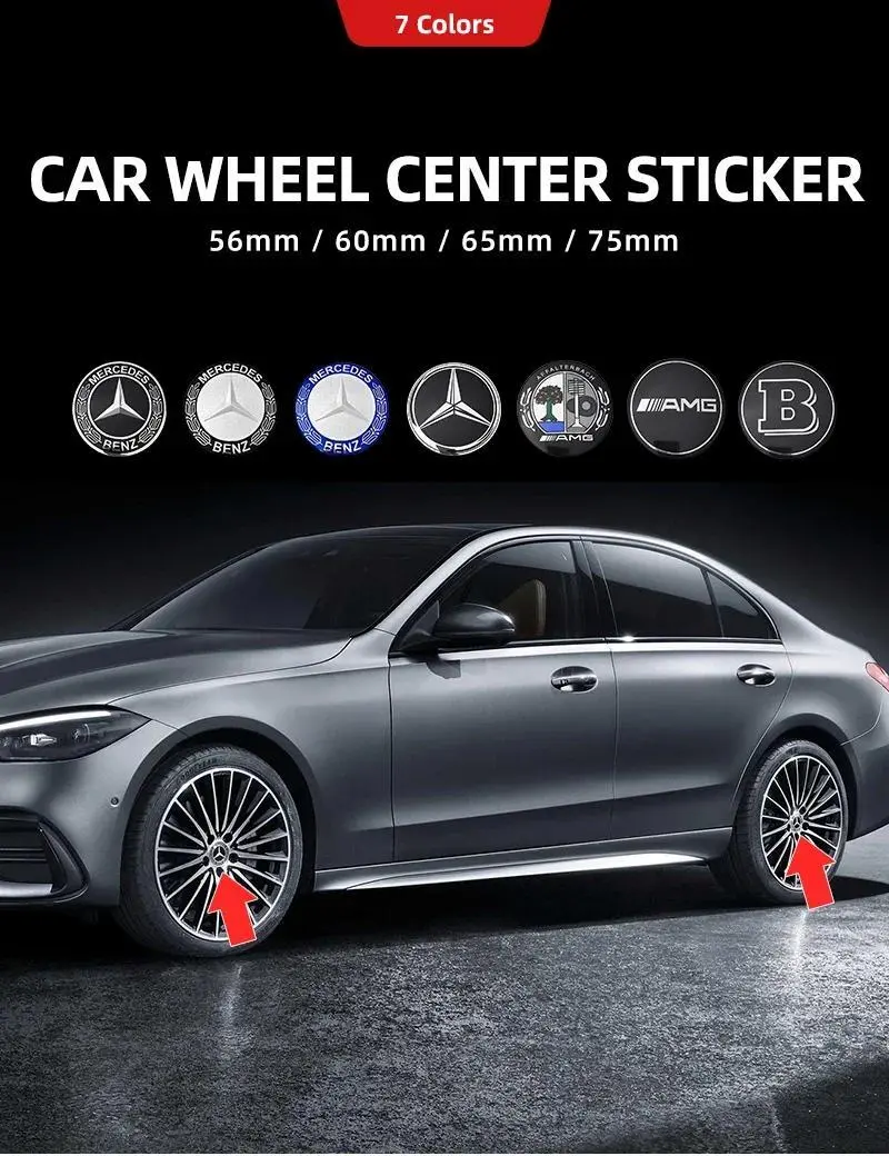 Mercedes Benz Center Cap Sticker 65mm