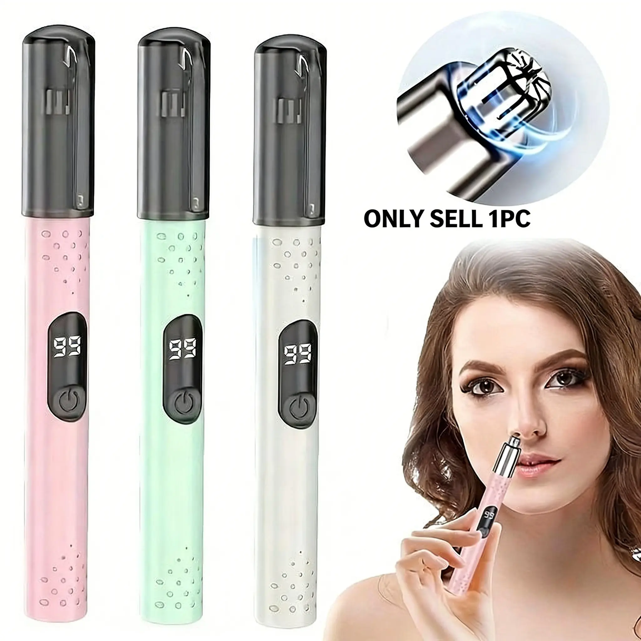Electric Nose Hair Clipper Rechargeable Multi-Kinetic Shaving Multifunctional Unisex Automatic Washable Shaving Nose Trimmer