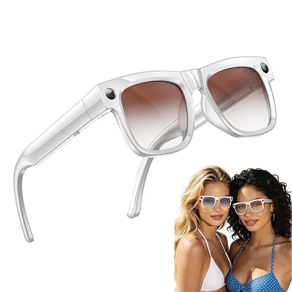 Women’s Multifunctional Smart Glasses with Camera, 4GB Memory Build-in(No TF Card Need),8MP Anti-Shake Video Recording , 290Mah Battery,AI Real Time Translation ,Bluetooth Calling ,Build-in Mic & Speakers, HiFi Audio ,Music Control.