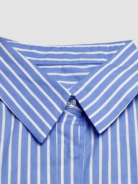 Women's Striped Long Sleeve Shirt, Fashionable Comfortable Design, Perfect for Daily Wear, Stylish Ladies' Top for Casual