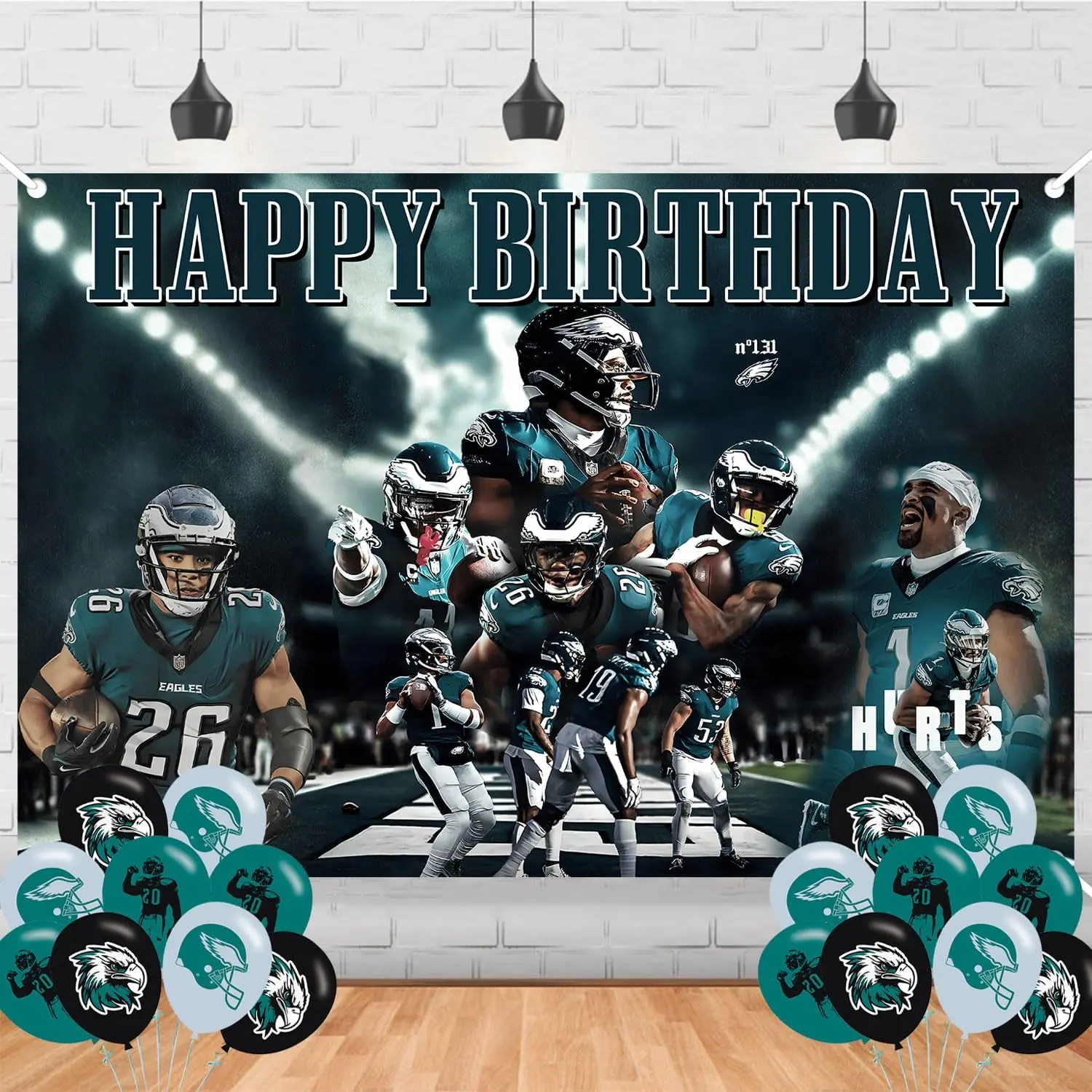 Philadelphia Soccer Happy Birthday Backdrop  Football Banner Poster for Soccer Theme Party Decorations Birthday Supplies Background Studio Shoot Photo Props Booth