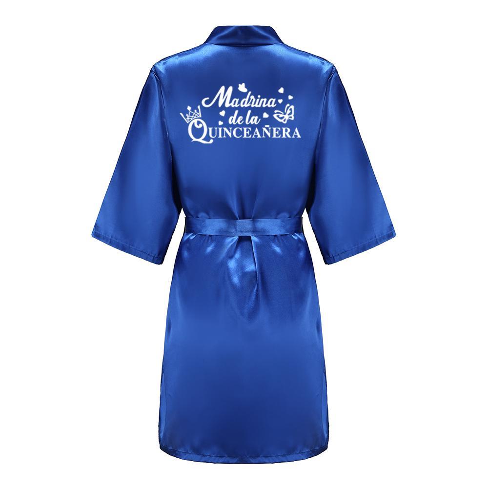 Princess Sweet 15 Years Girl Birthday Party Robes Quinceanera Robe Mis XV Bathrobe Silkly Nightgown