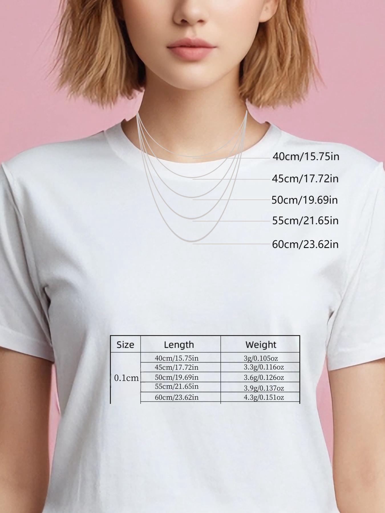 S925 Sterling Silver Chain Necklace, Fashion Jewelry for Party, Daily Clothing Decor, Trendy All-match & Exquisite Jewelry for Birthday Gift, Minimalist Chain Necklace