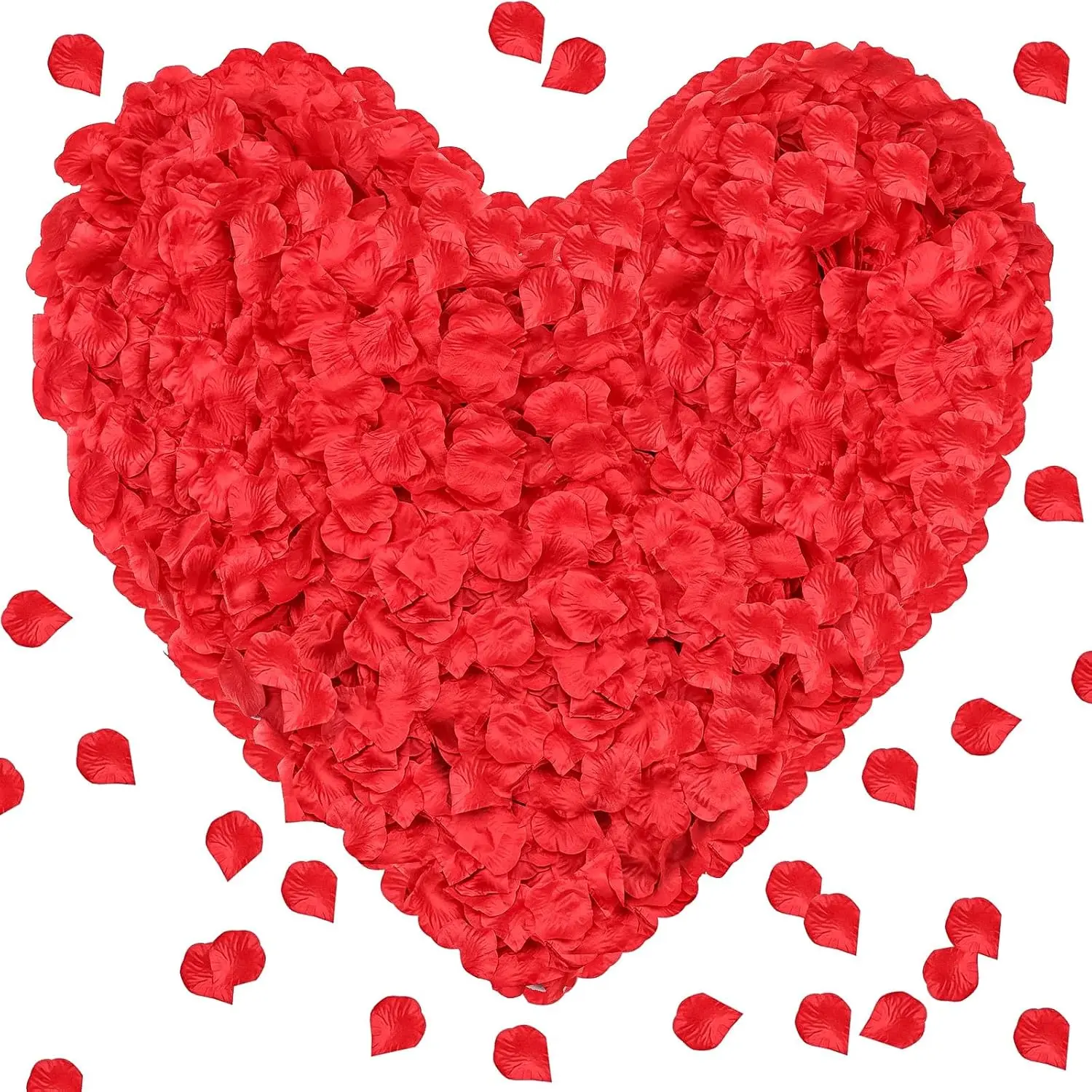 2000pcs Realistic Silk Rose Petals, Wedding Path Decor, Proposal, Valentine's Day, Romantic Party Decoration, Artificial Flower Accessories