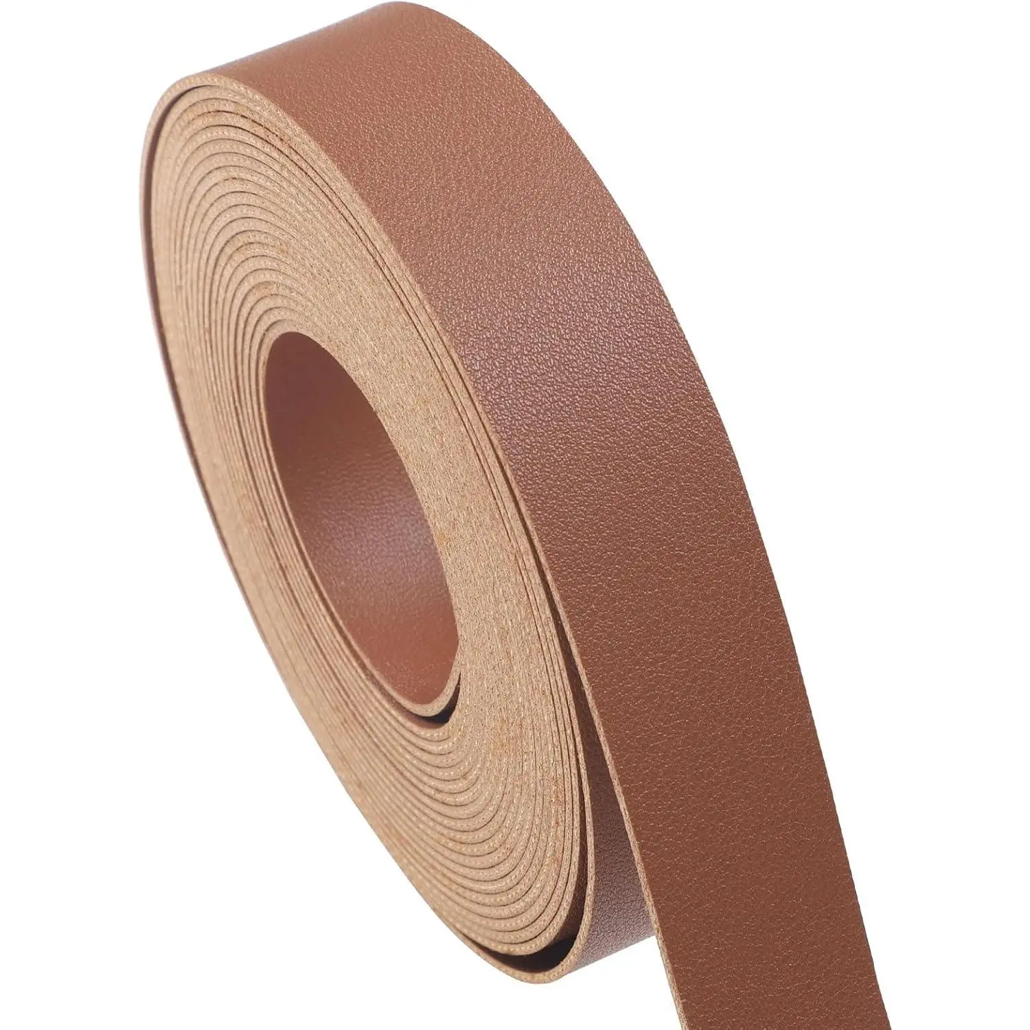 Double Sided Leather Straps: 1 Inch Wide 200 Inches Long Leather Strip for DIY Craft Projects Bag Strap Very Suitable for Traction Ropes (Brown)