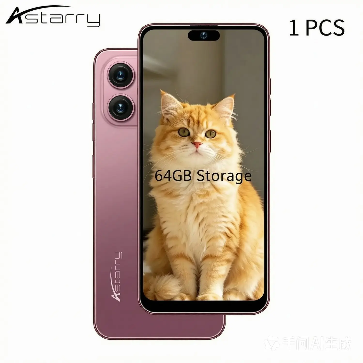 Astarry-17 Pro Max 6+64GB RAM, 5000mah Battery, 16+20mp Camera, Android 12.0, 6.93-Inch HD Display, Dual Sim, Face & Fingerprint Unlock, 4g Network