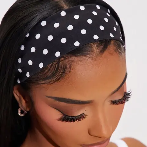 Women's Polka Dot Elastic Hairband, Vintage Non-Slip Soft Hair Tie, Ideal for Daily Wear, Makeup, Yoga, Sports Sweat Absorption, Workout Headband, Non Slip Hairbands