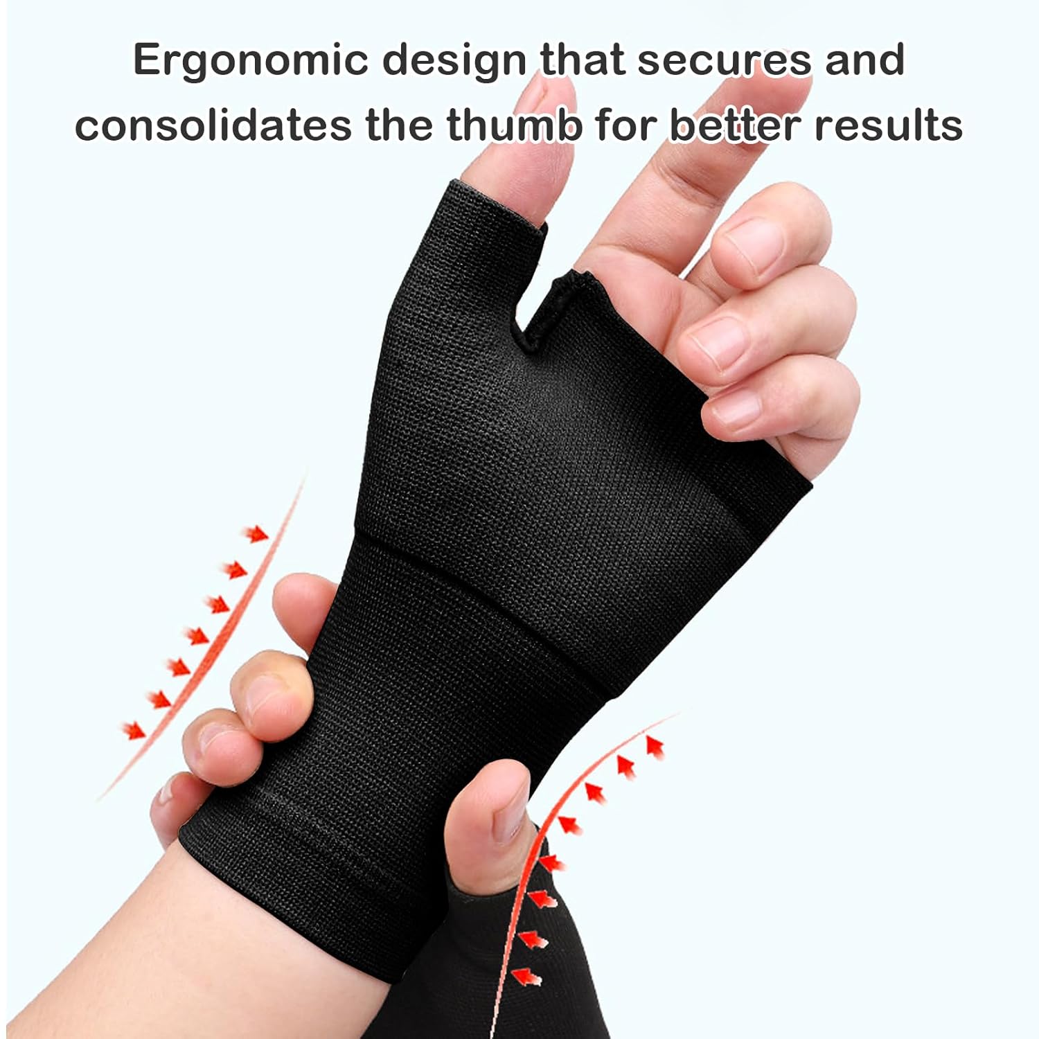 Wrist and Thumb Support for Joint Pain, Tendonitis, Sprain, Hand Instability, lightweight Wrist Compression Sleeves with Thumb Support