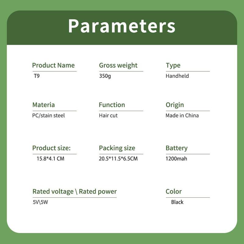 WEEME USB Rechargeable Hair Trimmer Kit, 1 Set Electric Hair Clipper with Accessories, Professional Beauty & Personal Care Product, Cordless Clippers, Hair Cutting Kit