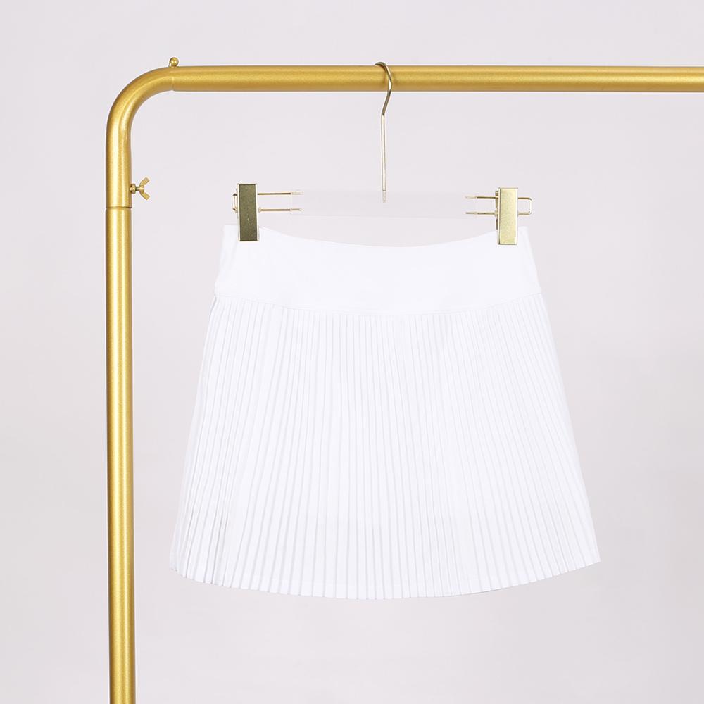 lulu Solid-Color Pleated Skirt with Accordion Pleats, Quick-Dry Fabric, High-Waisted Design, and Pleated Lining