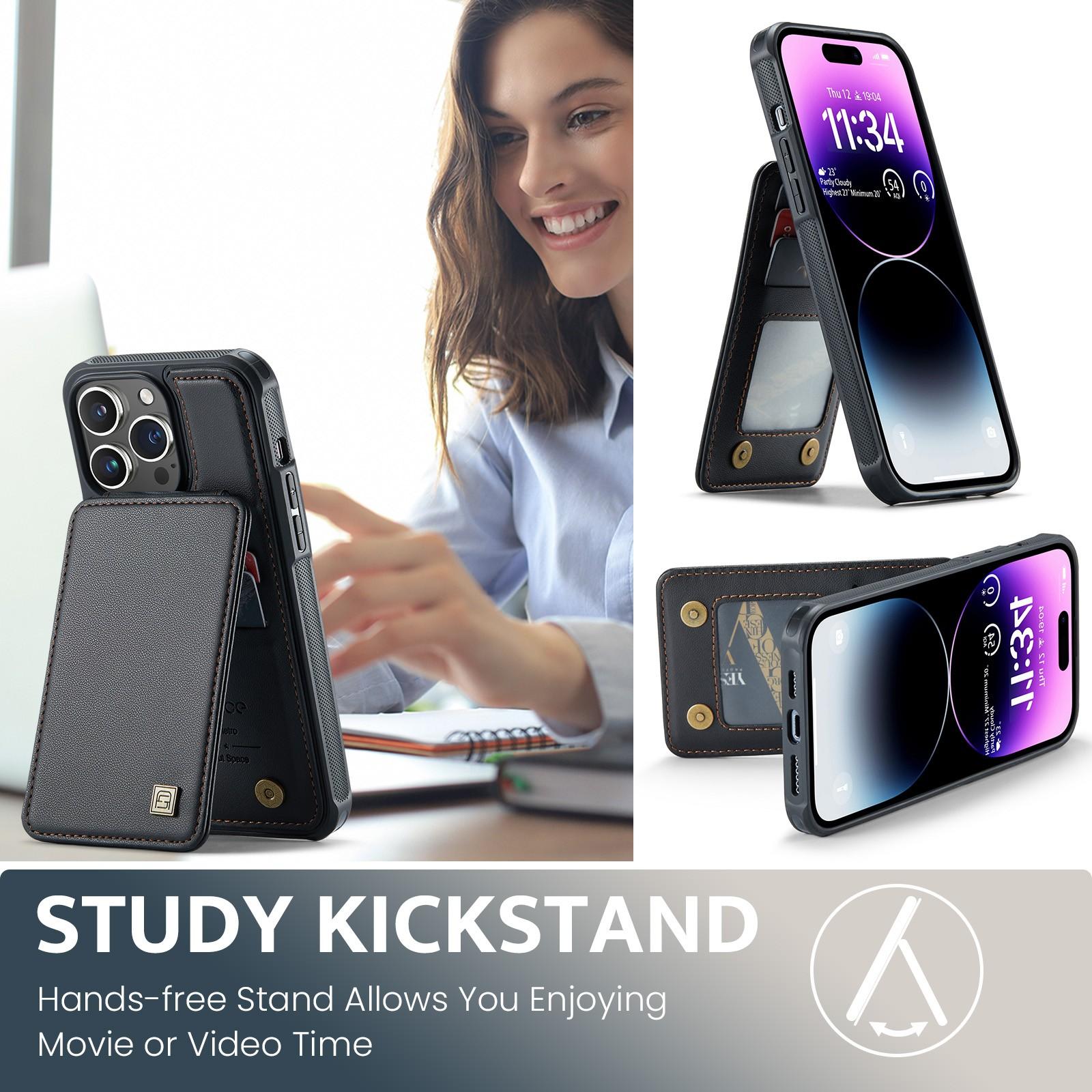 OREKROY Retro PU Leather Wallet Phone Case for iPhone 17 16 15 14 13 12 Pro Max 17 Air with RFID Blocking, Card Holder, Magnetic Back, Shockproof Flip Cover, Stand Function, Full Protection, Anti-Scratch Design