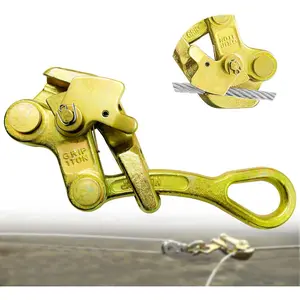 1 Ton Cable Puller Steel Wire Grip, 2200 Lbs Cable Puller Wire Puller for 5/32”-7/8” Steel Wire Rope, Wire Pulling Come Along Tools (1T)