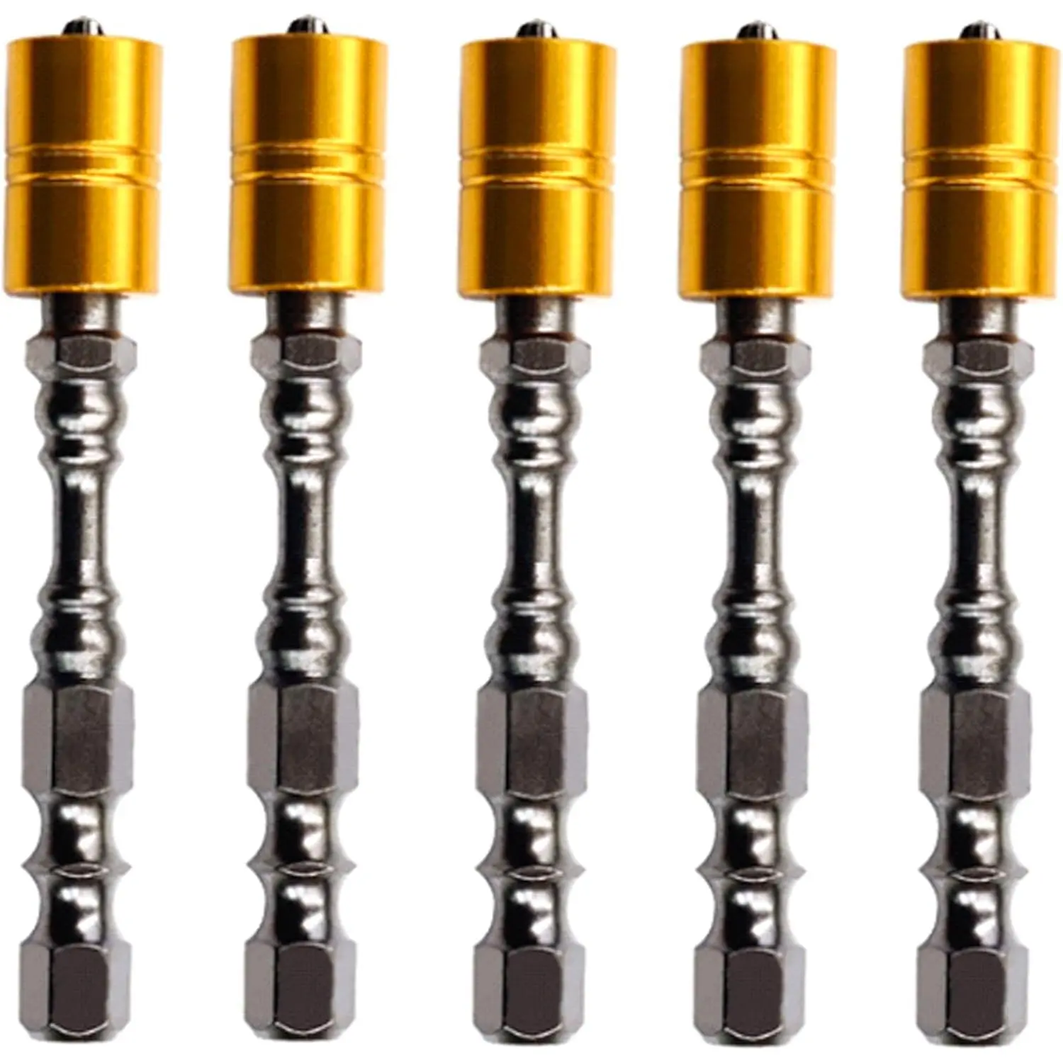 GJANSH Head Screwdriver Bits Set 5PCS Premium Magnetic Drywall Screw Setter Phillips Drill Bit 1/4" Hex Shank Magnetic Collar DesignGJANSH Head Screwdriver Bits Set 5PCS Premium Magnetic Drywall Screw Setter Phillips Drill Bit 1/4" Hex Shank Magnetic Coll