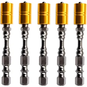 GJANSH Head Screwdriver Bits Set 5PCS Premium Magnetic Drywall Screw Setter Phillips Drill Bit 1/4" Hex Shank Magnetic Collar DesignGJANSH Head Screwdriver Bits Set 5PCS Premium Magnetic Drywall Screw Setter Phillips Drill Bit 1/4" Hex Shank Magnetic Coll