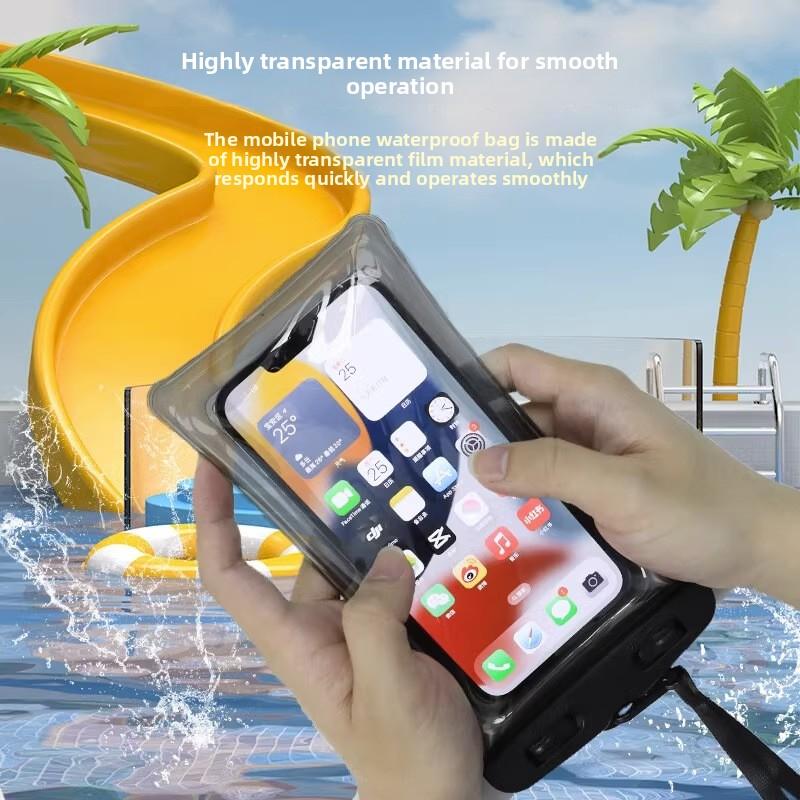 Mobile phone waterproof bag High transparency waterproof touchscreen airbag waterproof case Rafting swimming hot spring sealed mobile phone protective case
