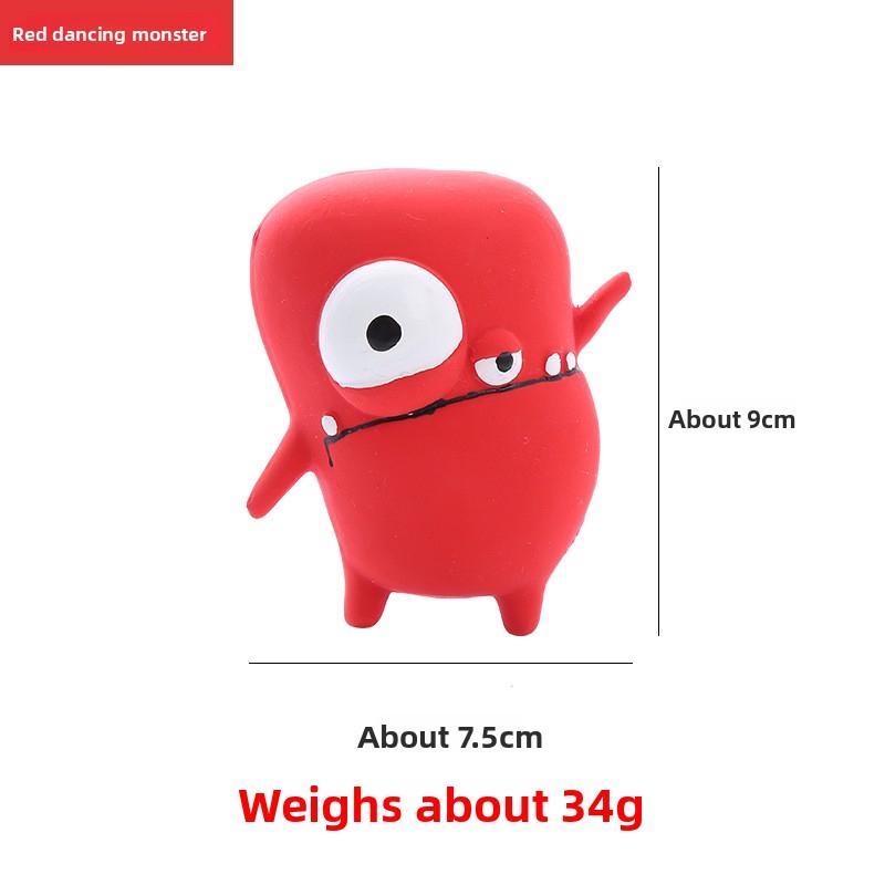 Safe Natural Latex Dog Chew Toy - Cute Big-Eye Monster Squeaky Toy, Gentle on Gums for Puppies & Light Chewers, Resilient Non-Toxic Fetch & Teething Toy for Small Dogs surprise gift shaped harness Interactive Bungee Bite Resistant Inflatable Balls Set