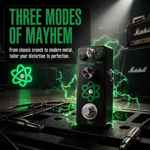Mini Heavy Metal Effects Pedal, Guitar & Bass Accessories, Rock Instrument Effect Unit, Compact Design, 11.5cm X 5.5cm X 5.5cm