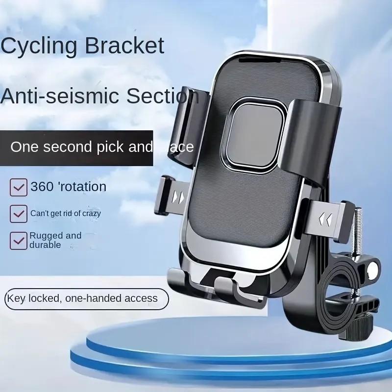 Motorcycle Phone Holder, Rotatable Motorcycle Phone Mount, Bicycle Handlebar Phone Holder, Universal Phone Accessories for Outdoor Cycling