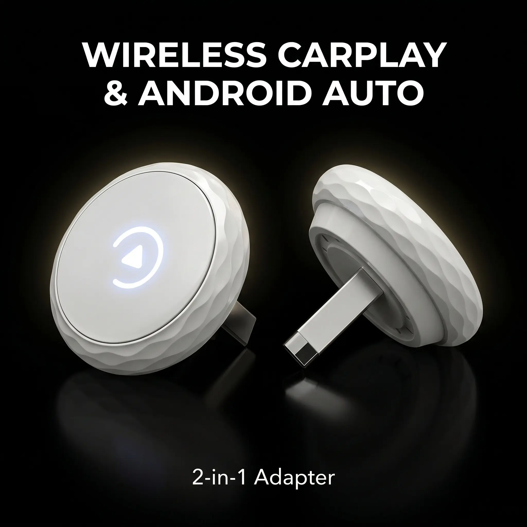 Deals for You Days, Wireless CarPlay Adapter, Wirefree Carplay Adapter for iPhone/Android Auto- Fast Connection, No Latency, Hands-Free Call, Mini USB Design for Cars with Wired CarPlay Plug and Play, please make sure the car has wired CarPlay