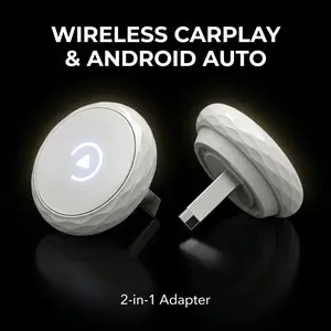 Deals for You Days,2026 Latest Upgrade Wireless carplayAdapter for iPhone/Android Auto- Fast Connection,NoLatency,Hands-Free Call wireless adapter Mini USB Designfor Cars with Wired CarPlay Plug and Play Easy Use.pleasemake sure the car has wired CarPlay