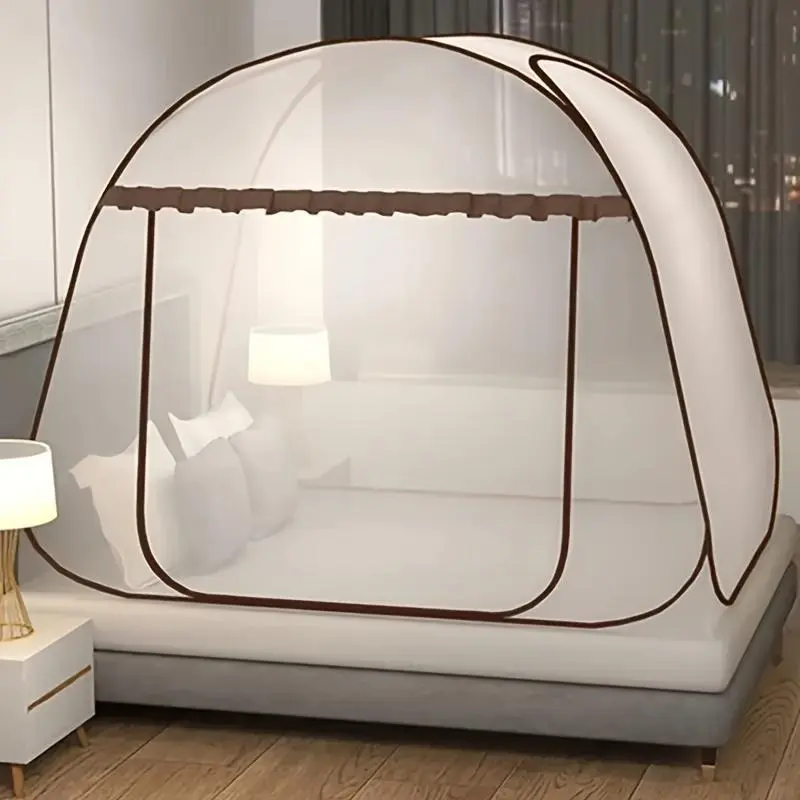 [Foldable Mosquito Net Tent] Summer Simple Solid Color Single Door Mosquito Net Household Foldable Yurt Mosquito Net Portable Travel Anti-mosquito Small Tent