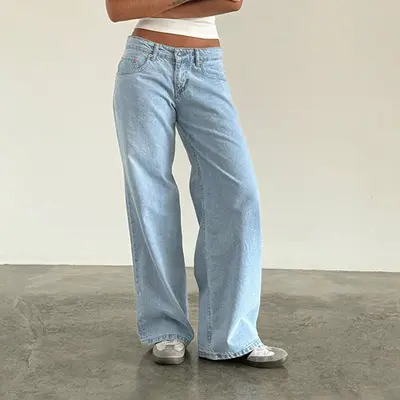 Trf Low Rise Wide Leg Jeans from Zara TikTok Shop