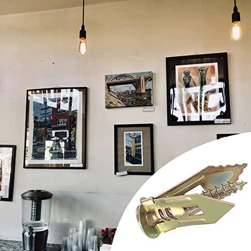 50PCS/100PCS Self-Drilling Drywall Anchors and Screws Kit, Easy Application, No Pre-Drilling Needed,Supports Up to 66 lbs, Ideal for Home and Office Organization,Truss screws