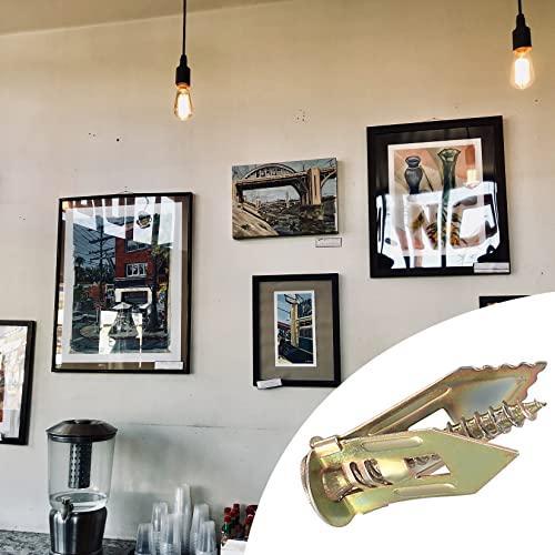 50PCS/100PCS Self-Drilling Drywall Anchors and Screws Kit, Easy Application, No Pre-Drilling Needed,Supports Up to 66 lbs, Ideal for Home and Office Organization,Truss screws