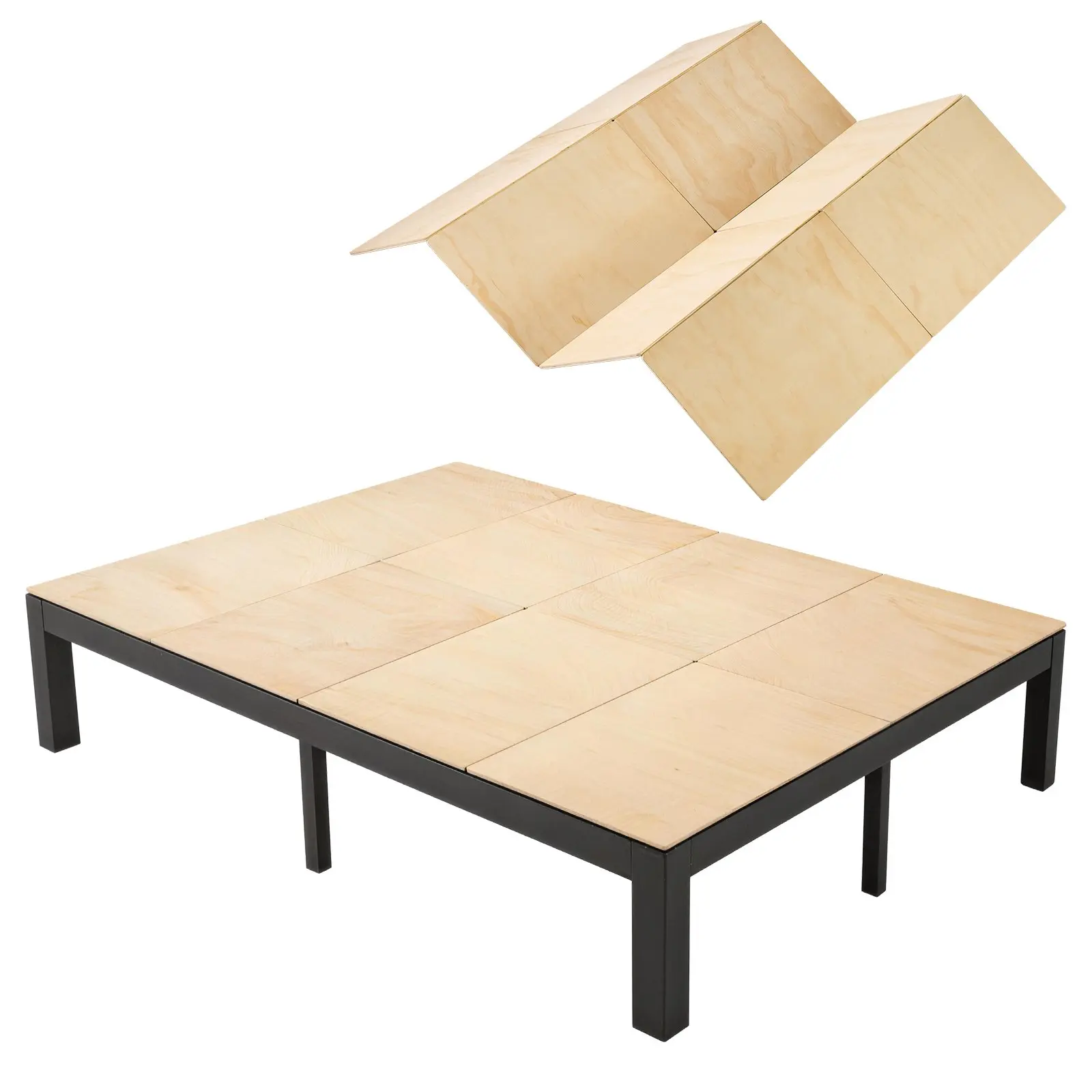 VEVOR Bunkie Board, Queen Size 76.8x 58.3 in, Foldable Bed Board Under Mattress with Nylon Webbing, Plywood, Rounded Edges, Anti-Sag Design for Metal Frames, Sleeper Sofas, Platform and Bunk Beds