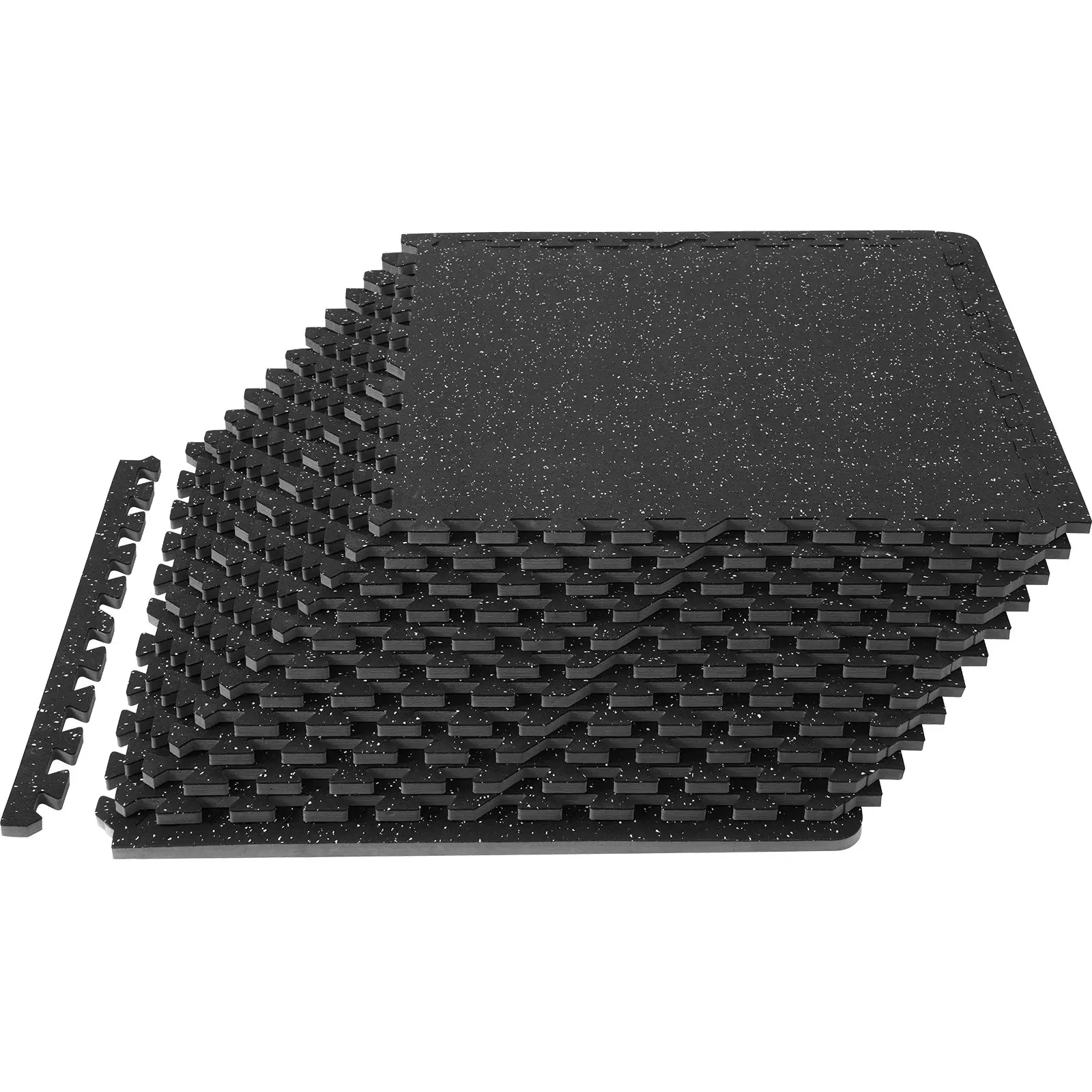 VEVOR EVA Interlocking Foam Floor Mats, 0.56 in Thickened 12 Pcs Puzzle Rubber Tiles, 24x 24 in Exercise Floor Mat for Workout Fitness, Heavy Duty Flooring Mats for Home, Gym, Office-48 Sq Ft