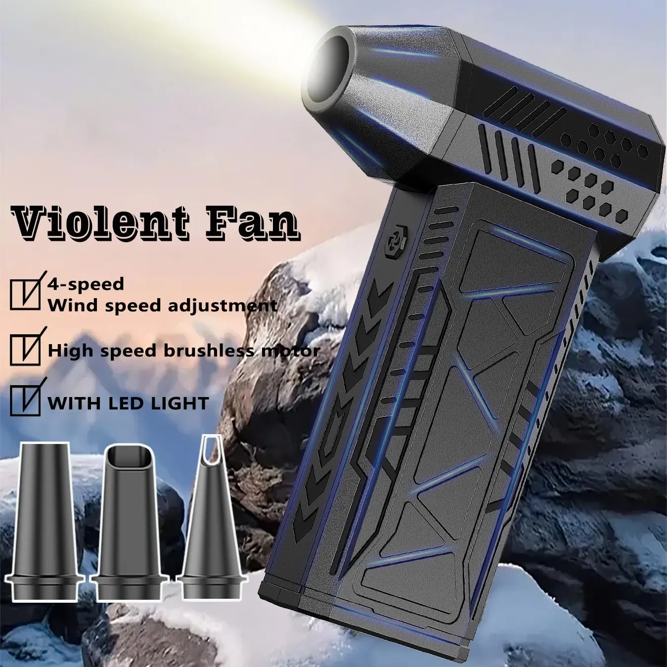 Qhopei X8 Electric Air Duster, 56m/s Super Power Compressed Air, Variable Speed, Fast Charging, Mini Dust Blower for Computer, Keyboard, House, Outdoor, Car