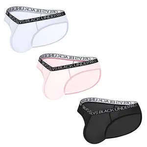 3 PCS ORLVS Ultra-thin Ice Silk Man Underwear Briefs Sexy Low Waist Men's Underpants Gay Man Panties Jockstrap Man Underwear