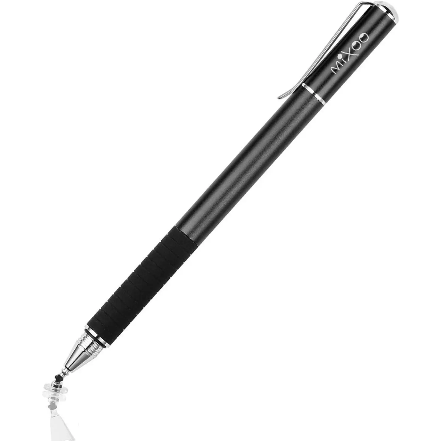 Stylus Pen for Touchscreen, 2-in-1 Disc and Fiber Tip Sensitivity and Precision Stylus Pen for iPad,  Tablet Android Phone Chromebook    Screens Devices, Black