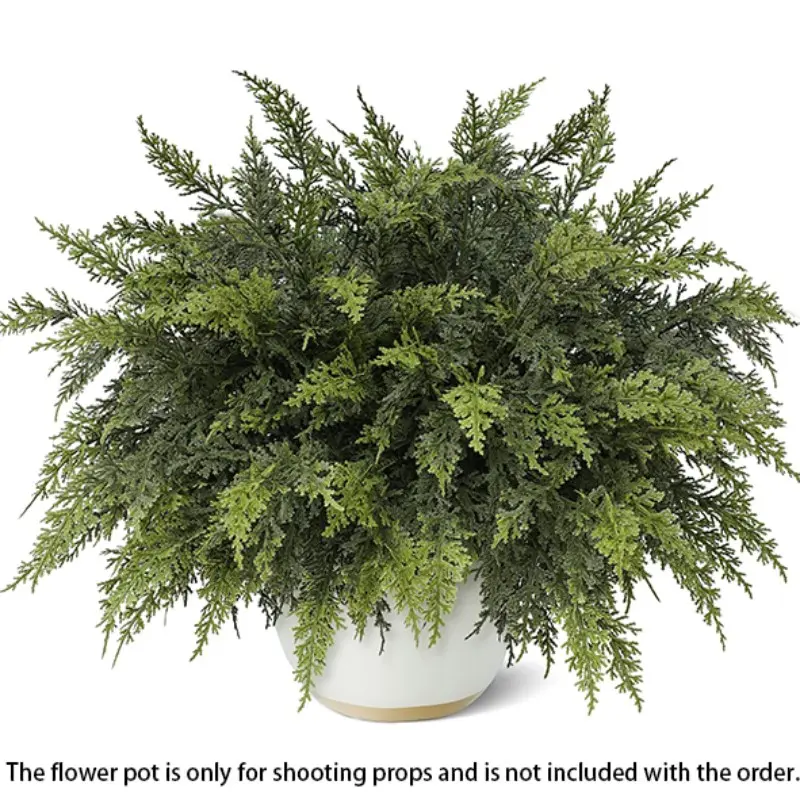 10 Pcs Lifelike Touch Cedar Branches, Artificial Christmas Greenery Stems | Realistic Faux Pine Picks, Full Vivid Fake Plant Stems for Vase, DIY Crafts, Garland, Wreath & Indoor Home Decoration
