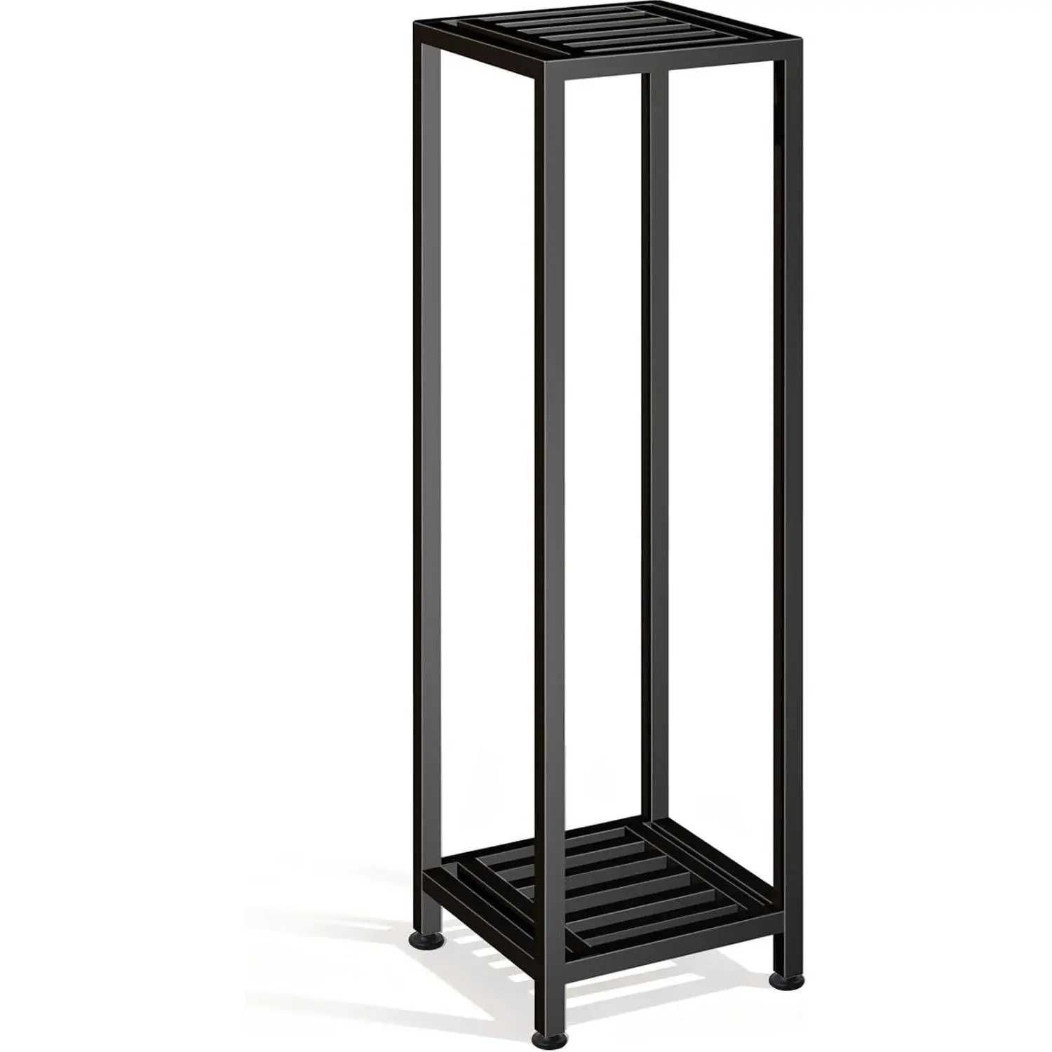 Plant Stand Indoor Outdoor, 41'' Tall Wrought Iron Plant Stands, 2 Tier Heavy Duty Metal Pedestal Stand Decorative Flower Stand for Patio Garden Deck Living Room